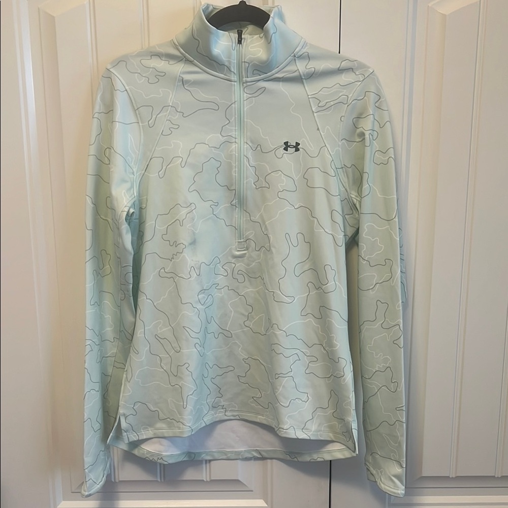 Under Armor Fitted Zip Jacket Mint Green Medium